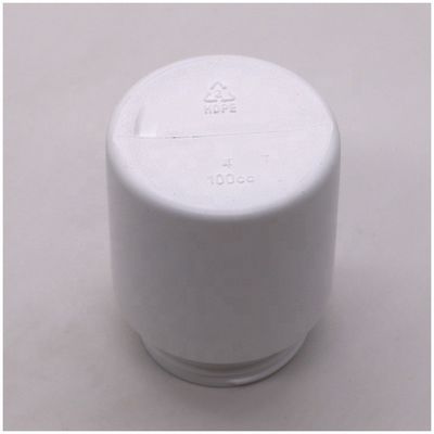 Botella de medicamento de plástico HDPE de 100 ml Jarrón redondo recto para cápsulas