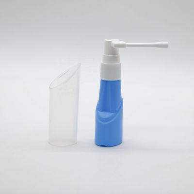 Botella de pulverización oral de plástico para nariz larga de 30 ml de HDPE Botella recargable de plástico de larga duración