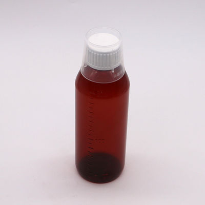 Botellas de Farmacia de Prescripción de 200cc de Ámbar Oval Medicamento líquido PET para almacenamiento en farmacia