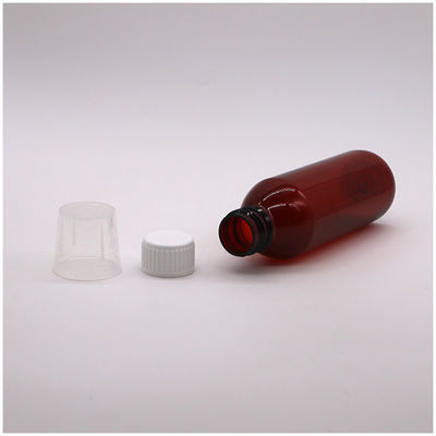 Botellas de Farmacia de Prescripción de 200cc de Ámbar Oval Medicamento líquido PET para almacenamiento en farmacia