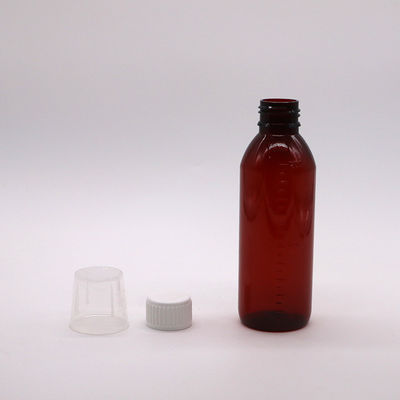 Botellas de Farmacia de Prescripción de 200cc de Ámbar Oval Medicamento líquido PET para almacenamiento en farmacia
