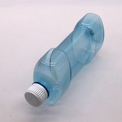 Impresión en pantalla 500 ml de PET de forma única Limpiador bucal líquido Botella de plástico con tapa de tornillo