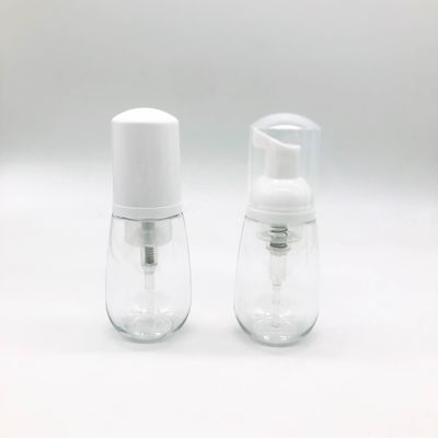 Bomba de espuma 40mL PET Mini Botella para loción y logotipo personalizado limpiador de gotas