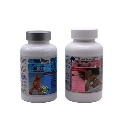 Botella de plástico para almacenamiento de medicamentos con tapa de tornillo de plástico de 400 ml/cc PET/PET
