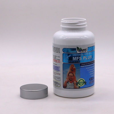 Botella de plástico para almacenamiento de medicamentos con tapa de tornillo de plástico de 400 ml/cc PET/PET