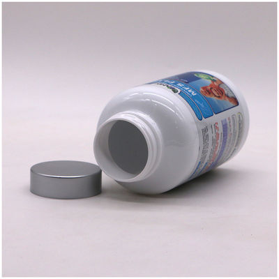 Botella de plástico para almacenamiento de medicamentos con tapa de tornillo de plástico de 400 ml/cc PET/PET