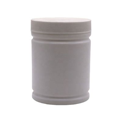 Contenedor de polvo de plástico HDPE de 500 ml con diseño de etiqueta de etiqueta de forma cilíndrica personalizada