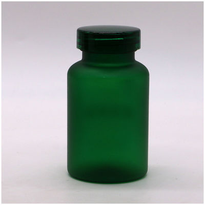 Botella de plástico verde congelado de 150CC con tapa y etiqueta anti-niños