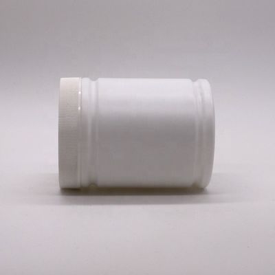 Contenedor de polvo de plástico HDPE de 500 ml con diseño de etiqueta de etiqueta de forma cilíndrica personalizada