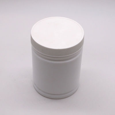 Contenedor de polvo de plástico HDPE de 500 ml con diseño de etiqueta de etiqueta de forma cilíndrica personalizada