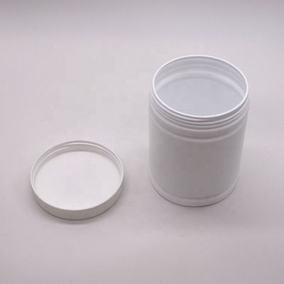 Contenedor de polvo de plástico HDPE de 500 ml con diseño de etiqueta de etiqueta de forma cilíndrica personalizada
