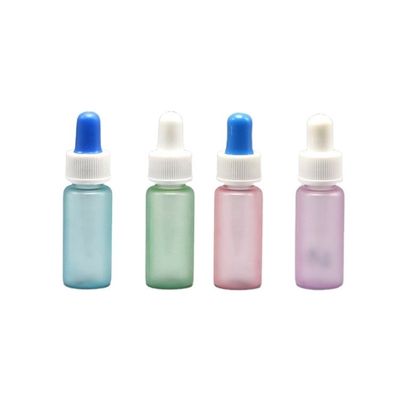Botellas de gotero de PET de 15 ml de forma redonda personalizada para el contenedor de muestras del dispensador de líquidos