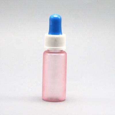 Botellas de gotero de PET de 15 ml de forma redonda personalizada para el contenedor de muestras del dispensador de líquidos