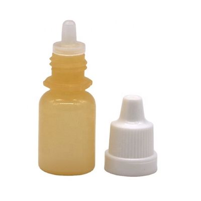 Botella de goteo de líquido para ojos blancos vacíos comprimibles de plástico LDPE con tapas a prueba de alteraciones 10 ml