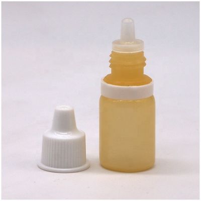 Botella de goteo de líquido para ojos blancos vacíos comprimibles de plástico LDPE con tapas a prueba de alteraciones 10 ml