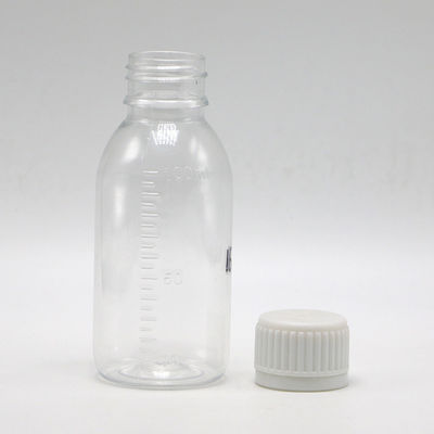 Botella de 100 ml de jarabe redondo de arce para la tos líquido con tapa de tornillo y sello térmico muestras libres