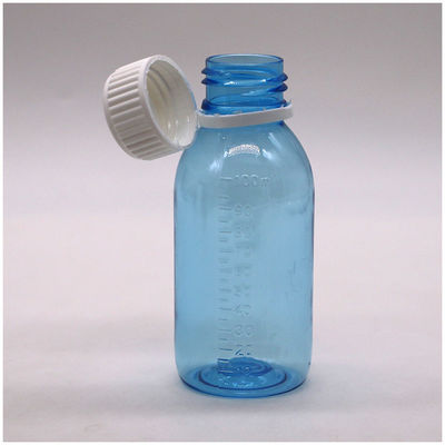 Botella de 100 ml de jarabe redondo de arce para la tos líquido con tapa de tornillo y sello térmico muestras libres