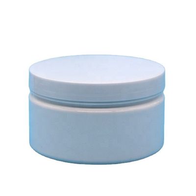 Material de tapa de plástico 8 oz Jar de plástico personalizado de forma redonda Contenedor de boca ancha con tapas