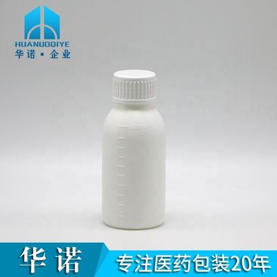 Botella de medicamento líquido de 30 mL/50 mL/100 mL PP con cuerpo escalado e impresión en pantalla