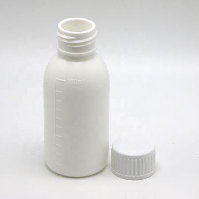 Botella de medicamento líquido de 30 mL/50 mL/100 mL PP con cuerpo escalado e impresión en pantalla
