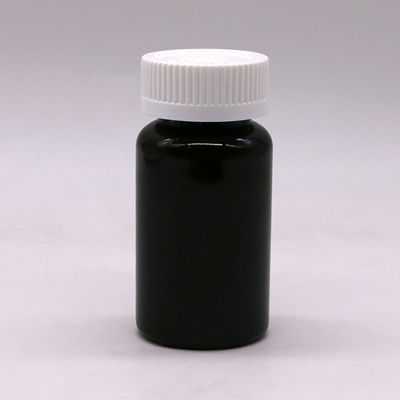 2OZ/60ml/CC Botella de cápsulas de plástico azul con tapa de tornillo Material PET 32mm Tamaño del cuello