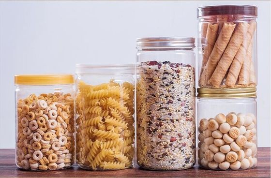 Almacenamiento de alimentos 5oz 150cc PET Jar de plástico Mason con PP tipo de sellado de tapa de tornillo
