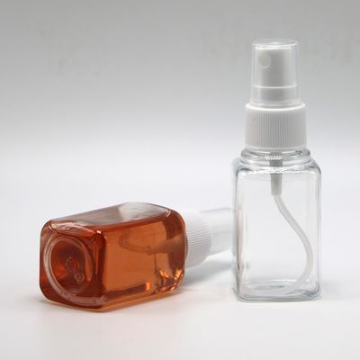 Botellas a prueba de fugas de desinfectante para manos limpias con capacidad de 30 ml y cuadrados de pulverización de niebla fina