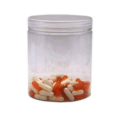 Almacenamiento de alimentos hecho simple 700ml PET botella transparente con tapa de tornillo de aluminio / plástico