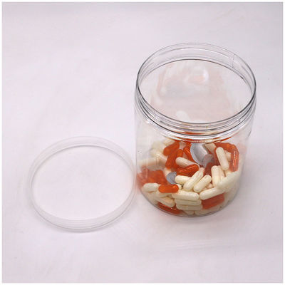 Almacenamiento de alimentos hecho simple 700ml PET botella transparente con tapa de tornillo de aluminio / plástico