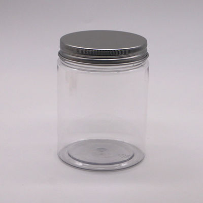 Botellas de almacenamiento de alimentos de plástico de boca ancha de 300cc con tapa de aluminio para bocadillos sabrosos