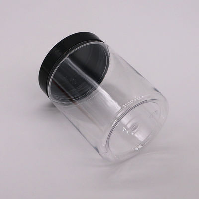Botellas de almacenamiento de alimentos de plástico de boca ancha de 300cc con tapa de aluminio para bocadillos sabrosos