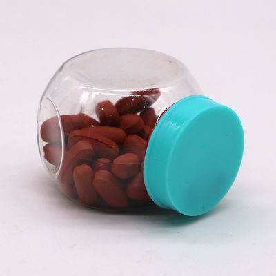 Botella de plástico redonda de 70ML/CC de PET ideal para bocadillos de dulces y almacenamiento de alimentos de PET