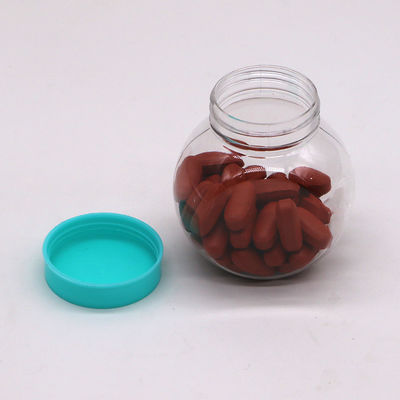 Botella de plástico redonda de 70ML/CC de PET ideal para bocadillos de dulces y almacenamiento de alimentos de PET