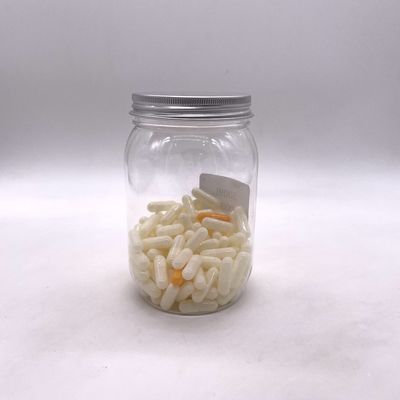 500 ml de nueces de PET personalizadas y granos botella de caramelo con tapa de aluminio