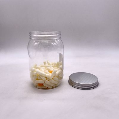 500 ml de nueces de PET personalizadas y granos botella de caramelo con tapa de aluminio