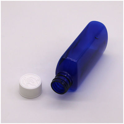 Material de base PET 120ML Cuadrado jarabe estéril para la tos botella de líquido oral tapa de seguridad para niños