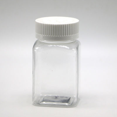 Jarrón cuadrado de PET de 100ml de larga duración para almacenamiento de azúcar dulce