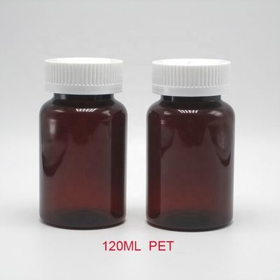 2OZ 60ML Botella de plástico negro de PET ámbar con tapa CRC para el embalaje de suplementos de medicamentos