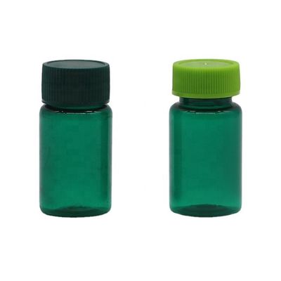 Vial de plástico líquido transparente PET de 20ML/CC con tapa en color y forma redonda personalizados