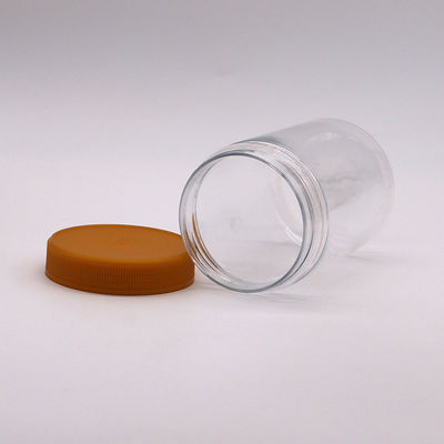 Embalaje de productos de confitería Jar de alimentos de PET de 250 ml con tapa de tornillo y tapa de aluminio