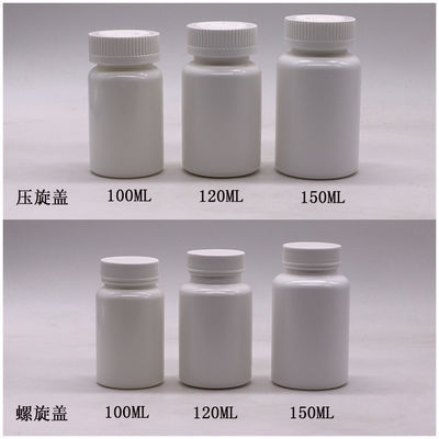 Color personalizado 120ml HDPE Blanco Negro Botella de medicina plástica vacía para píldora Cápsula de vitamina