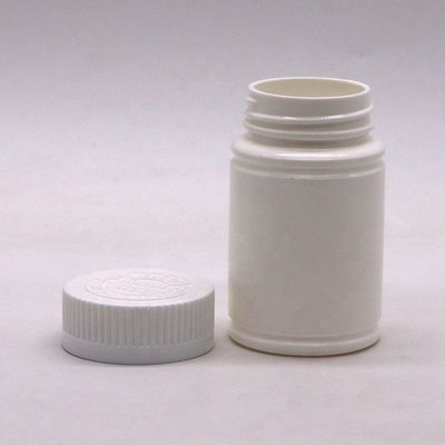 Botella de plástico PE de 70 ml de tapa a prueba de niños para medicamentos, pastillas o suplementos alimenticios