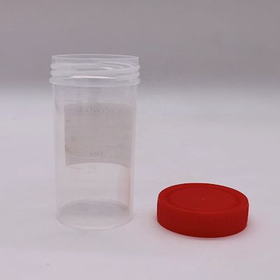 Taza de recogida de heces de plástico de PP de 50 ml/60 ml para botella de muestra en materiales de laboratorio