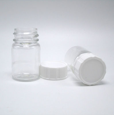 Botella de plástico PET de forma redonda de 15 ml para el almacenamiento de suplementos medicinales