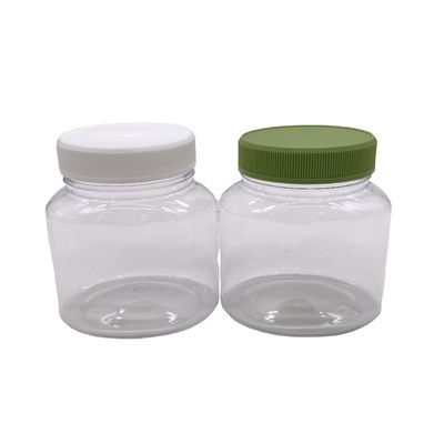 Material base PET 250 ml Botella de plástico de color personalizable para alimentos Café Alimento para mascotas