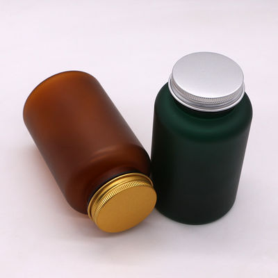Botella de plástico medicinal PET de 250 ml con acabado mate/congelado y varias opciones de color