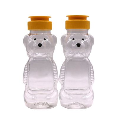 200 ml PET Jarrones de miel de plástico para el grado de alimentos y botella portátil creativa para estudiantes