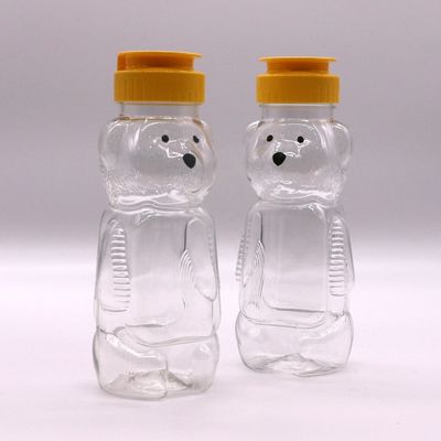 200 ml PET Jarrones de miel de plástico para el grado de alimentos y botella portátil creativa para estudiantes
