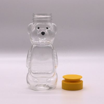 200 ml PET Jarrones de miel de plástico para el grado de alimentos y botella portátil creativa para estudiantes