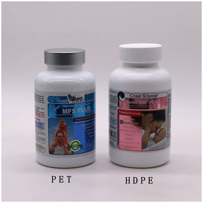 Envases para farmacias 400 ml Botellas de cápsulas de píldoras de color PET personalizadas con tapas de tornillo